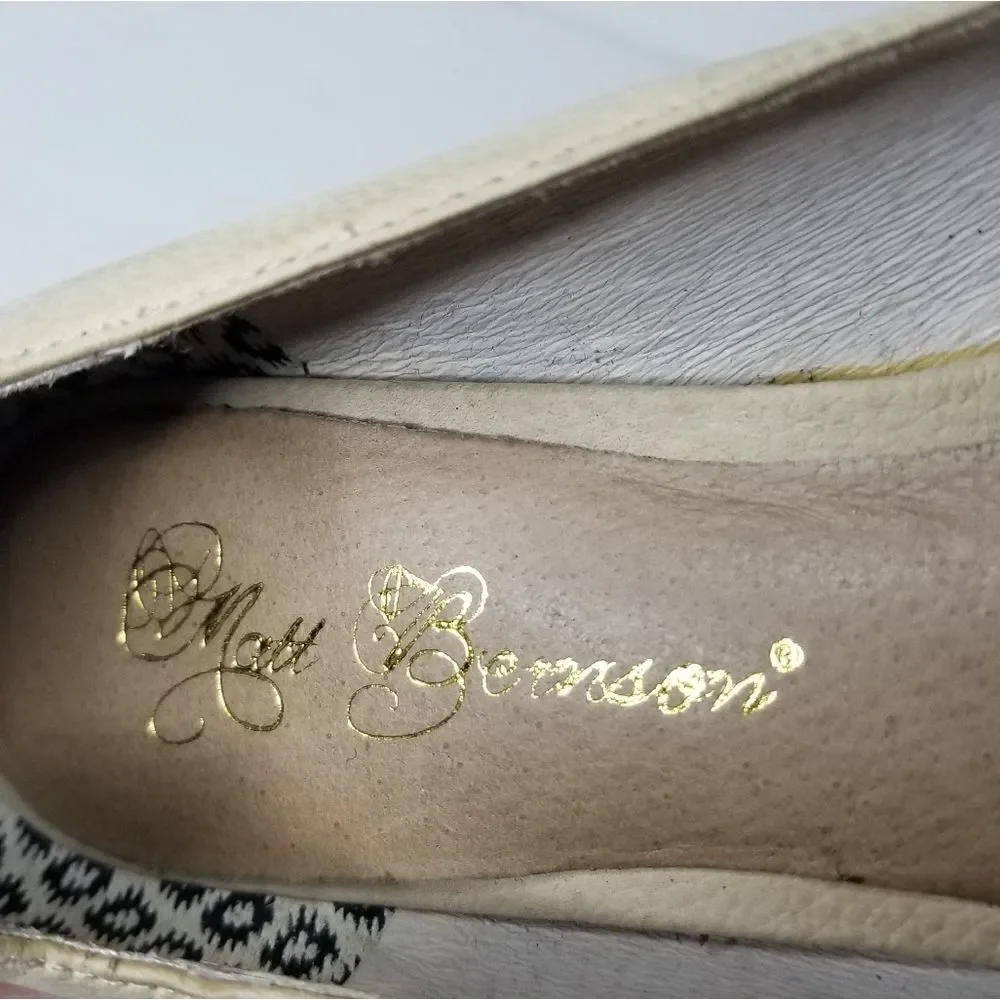 Matt Bernson leather flats shoes Women's size 8 cream